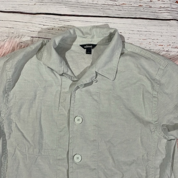 allbirds Short Sleeve Button-Down Green TreeBD Camp Shirt - Picture 6 of 9